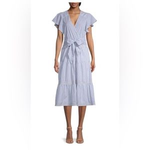 Parker blue and white striped dress